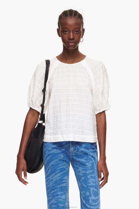 Bimba Y Lola къса блуза слонова кост облекло 28R6R348