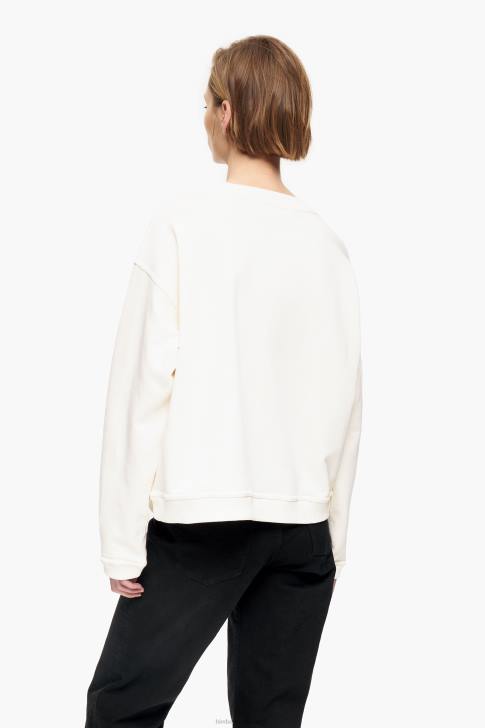 Bimba Y Lola суитчър с квадратно лого банан слонова кост облекло 28R6R495