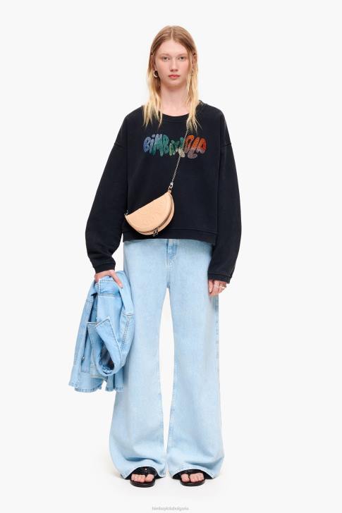 Bimba Y Lola суитшърт с лого в кутия черен облекло 28R6R497