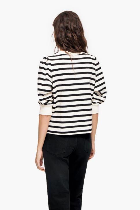 Bimba Y Lola раиран суичър с лого бяло облекло 28R6R498