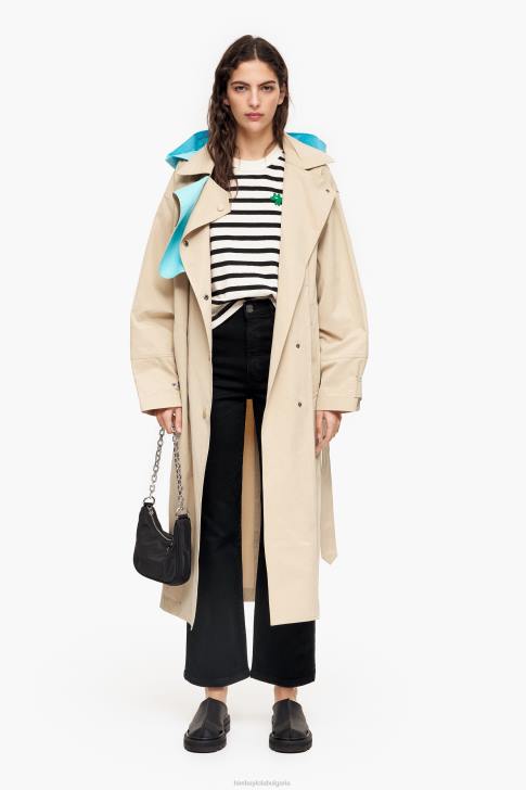 Bimba Y Lola раиран суичър с лого бяло облекло 28R6R498