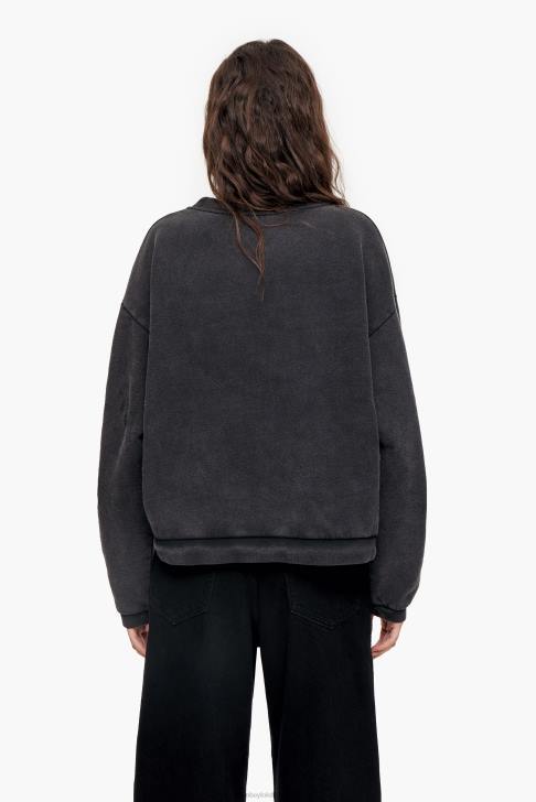 Bimba Y Lola суитшърт в кутия черен облекло 28R6R500