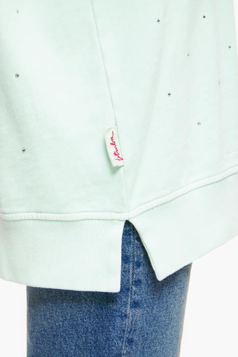 Bimba Y Lola искрящ суичър мента облекло 28R6R501