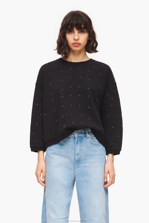 Bimba Y Lola искрящ суичър черен облекло 28R6R502