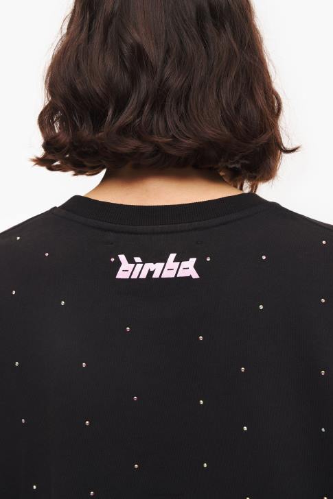 Bimba Y Lola искрящ суичър черен облекло 28R6R502