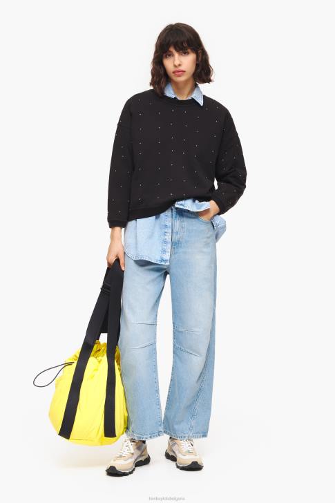 Bimba Y Lola искрящ суичър черен облекло 28R6R502