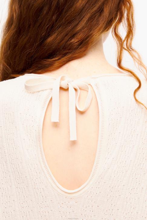 Bimba Y Lola плетен пуловер екрю облекло 28R6R357