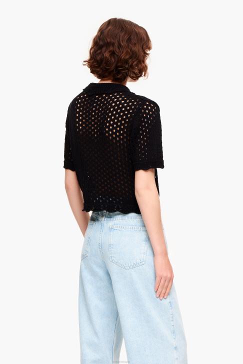 Bimba Y Lola плетена жилетка черен облекло 28R6R359