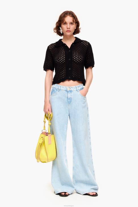 Bimba Y Lola плетена жилетка черен облекло 28R6R359