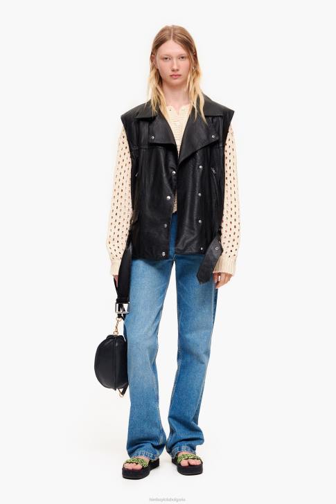 Bimba Y Lola квадратна жилетка черен облекло 28R6R363