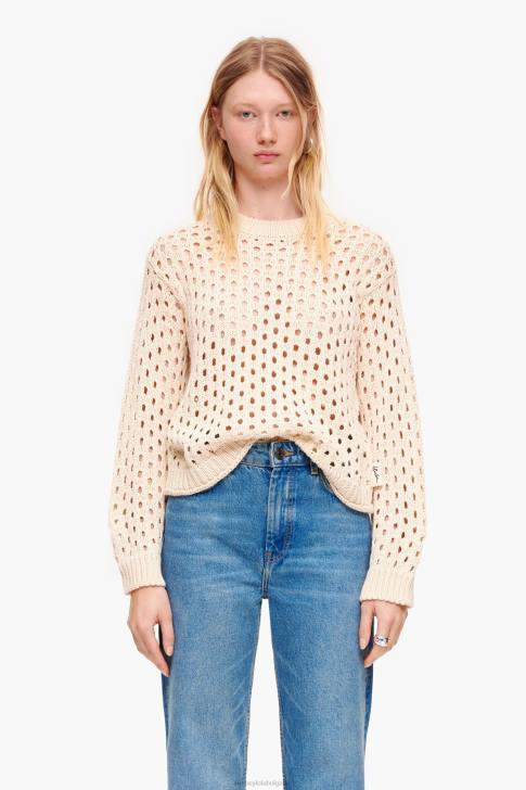 Bimba Y Lola отворен пуловер екрю облекло 28R6R364