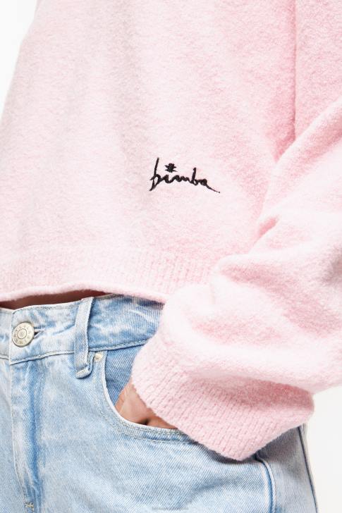 Bimba Y Lola памучен пуловер розово облекло 28R6R376