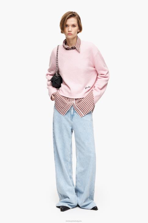 Bimba Y Lola памучен пуловер розово облекло 28R6R376