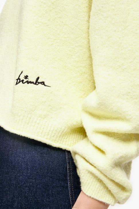 Bimba Y Lola памучен пуловер жълто облекло 28R6R377