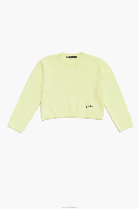 Bimba Y Lola памучен пуловер жълто облекло 28R6R377