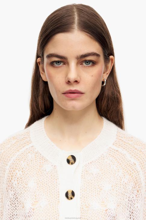 Bimba Y Lola отворен пуловер от мохер екрю облекло 28R6R378