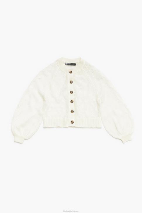 Bimba Y Lola отворен пуловер от мохер екрю облекло 28R6R378