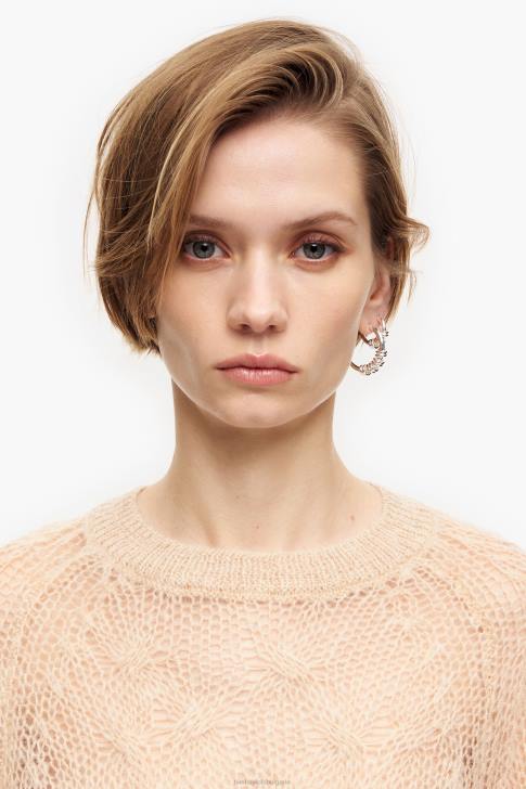 Bimba Y Lola отворен пуловер от мохер пясък облекло 28R6R380