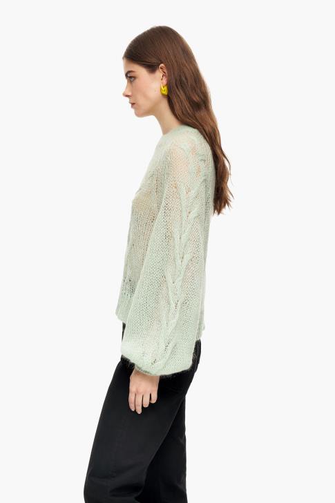 Bimba Y Lola мохер отворен пуловер мента облекло 28R6R381