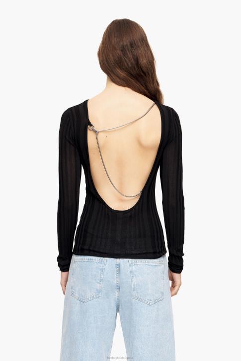 Bimba Y Lola втален пуловер черен облекло 28R6R384