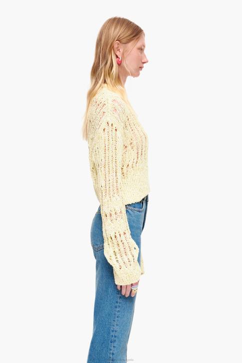 Bimba Y Lola ажурен пуловер лайм зелено облекло 28R6R385