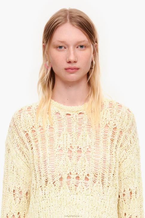 Bimba Y Lola ажурен пуловер лайм зелено облекло 28R6R385