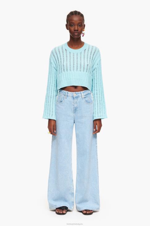 Bimba Y Lola рипсен пуловер син облекло 28R6R386