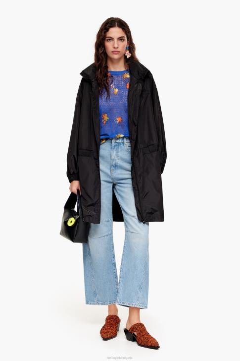 Bimba Y Lola ленен пуловер с печат на цветя син облекло 28R6R390