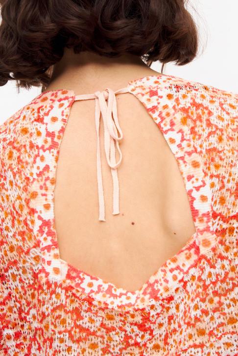 Bimba Y Lola ленен пуловер с пълен принт на цветя голо облекло 28R6R391