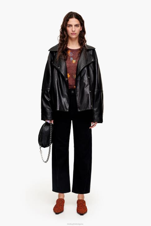 Bimba Y Lola ленен пуловер с печат на цветя кафяво облекло 28R6R392