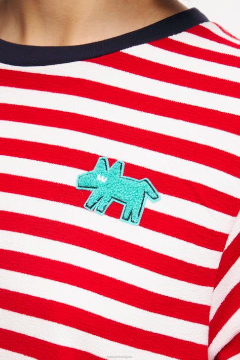 Bimba Y Lola раирана кучешка тениска червен облекло 28R6R250