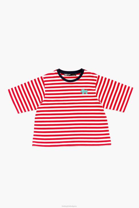 Bimba Y Lola раирана кучешка тениска червен облекло 28R6R250