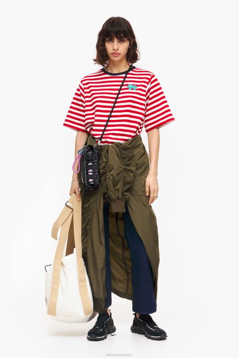 Bimba Y Lola раирана кучешка тениска червен облекло 28R6R250