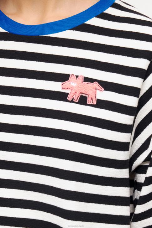 Bimba Y Lola раирана кучешка тениска черен облекло 28R6R252