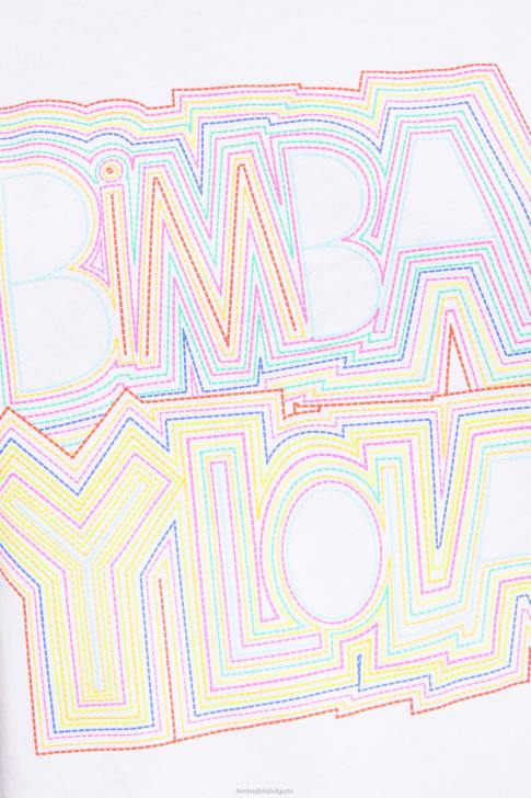 Bimba Y Lola тениска с лого бяло облекло 28R6R258