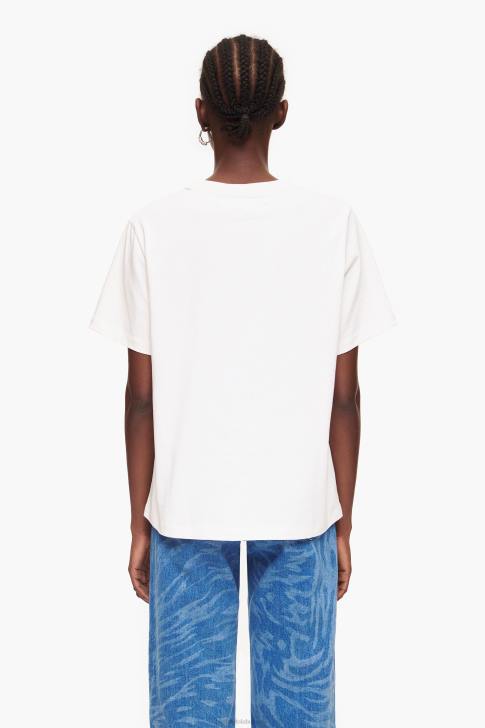 Bimba Y Lola тениска с логото на университета бяло облекло 28R6R277