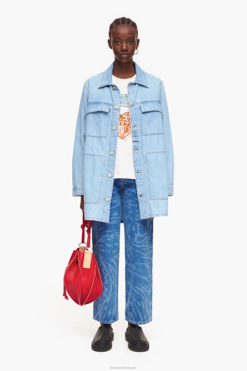 Bimba Y Lola тениска с логото на университета бяло облекло 28R6R277