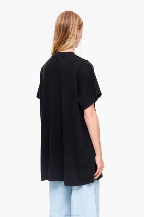 Bimba Y Lola тениска с плавно лого черен облекло 28R6R281