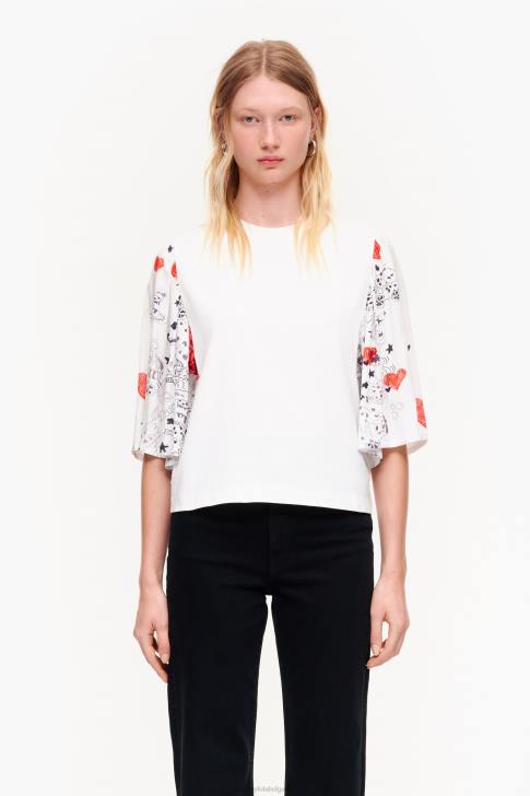 Bimba Y Lola тениска с двоен текстил с щампа сърце псевдоним облекло 28R6R282