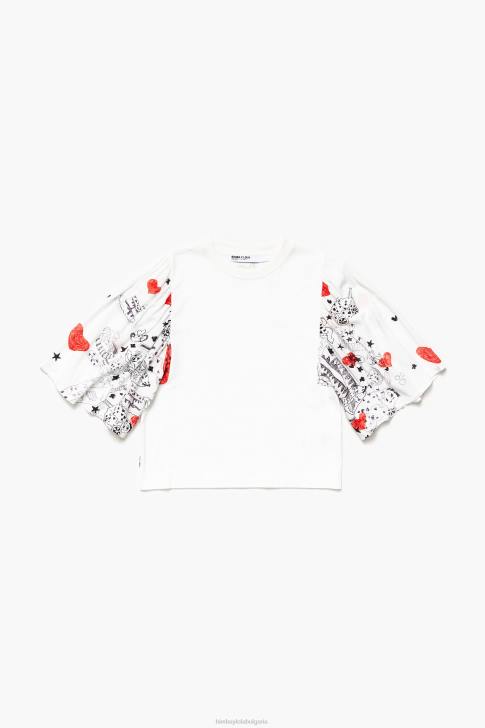 Bimba Y Lola тениска с двоен текстил с щампа сърце псевдоним облекло 28R6R282