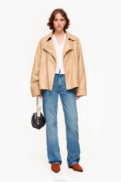 Bimba Y Lola текстурирана тениска с копчета слонова кост облекло 28R6R287