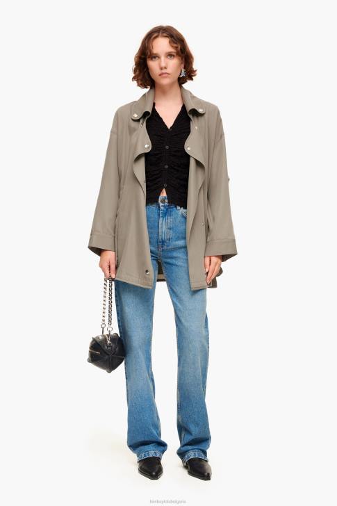 Bimba Y Lola текстурирана тениска с копчета черен облекло 28R6R288