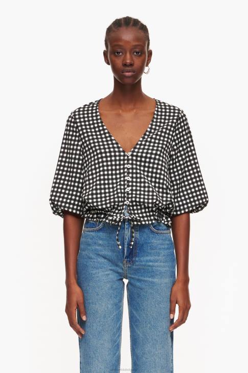 Bimba Y Lola карирана тениска черен облекло 28R6R290