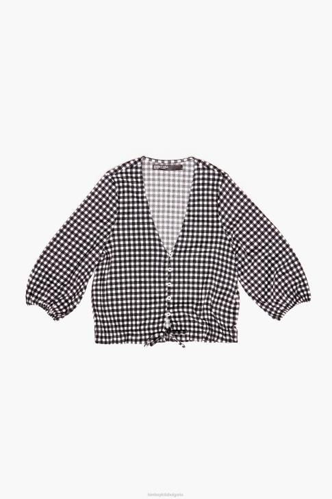 Bimba Y Lola карирана тениска черен облекло 28R6R290