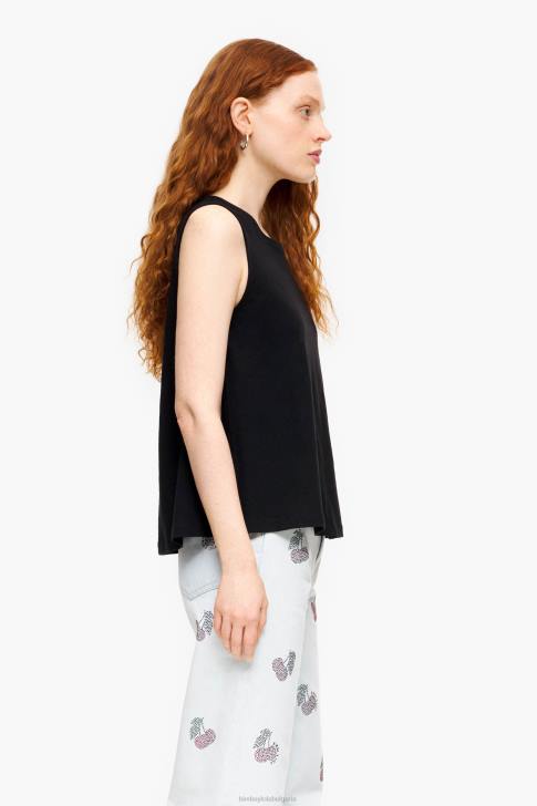 Bimba Y Lola памучна тениска черен облекло 28R6R294