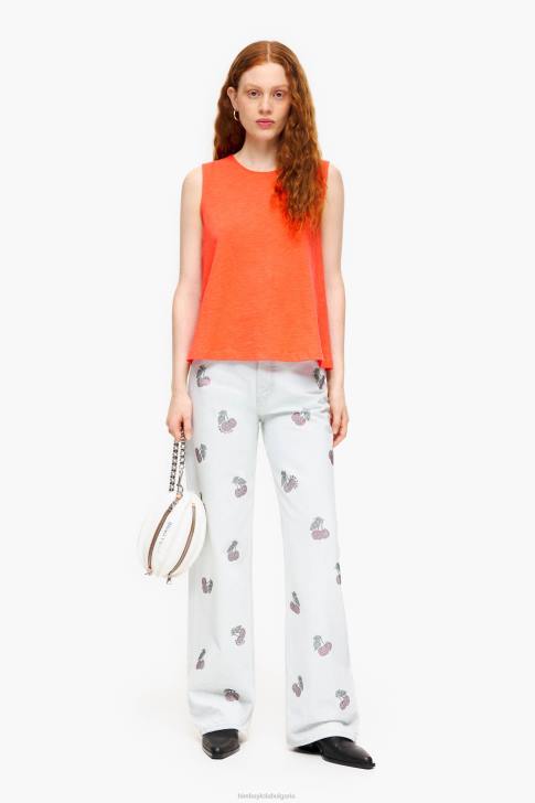 Bimba Y Lola памучна тениска корал облекло 28R6R295