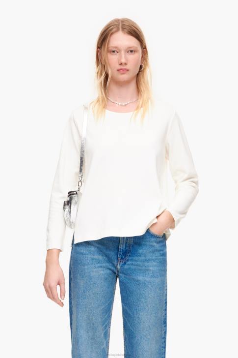 Bimba Y Lola плетена тениска бяло облекло 28R6R300