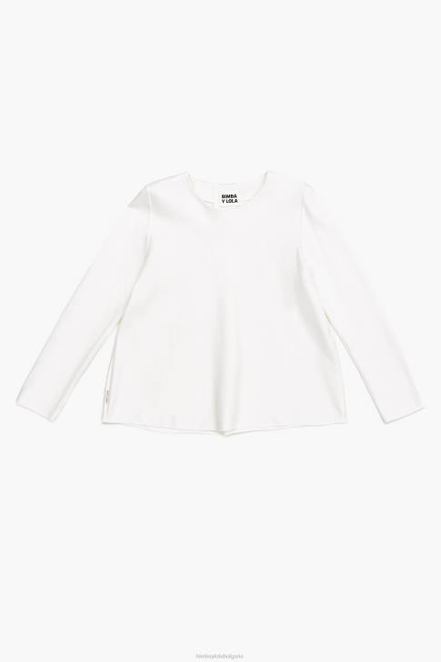 Bimba Y Lola плетена тениска бяло облекло 28R6R300