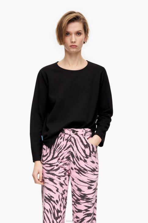 Bimba Y Lola плетена тениска черен облекло 28R6R301