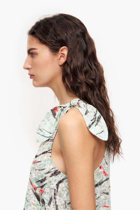 Bimba Y Lola тениска с принт на пеперудени крила мента облекло 28R6R304